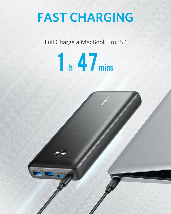 Anker - Power Bank - PowerCore III Elite 25600mAh, 87W - Sort