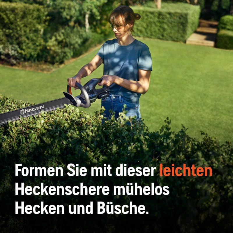 Husqvarna Akku Heckenschere Aspire H50-P4A 50 cm Schwert, Elektrischer Heckentrimmer (Aststärke bis 23 mm, inkl. Schnittgutsammler) (ohne 18 V Akku), Strauchschere