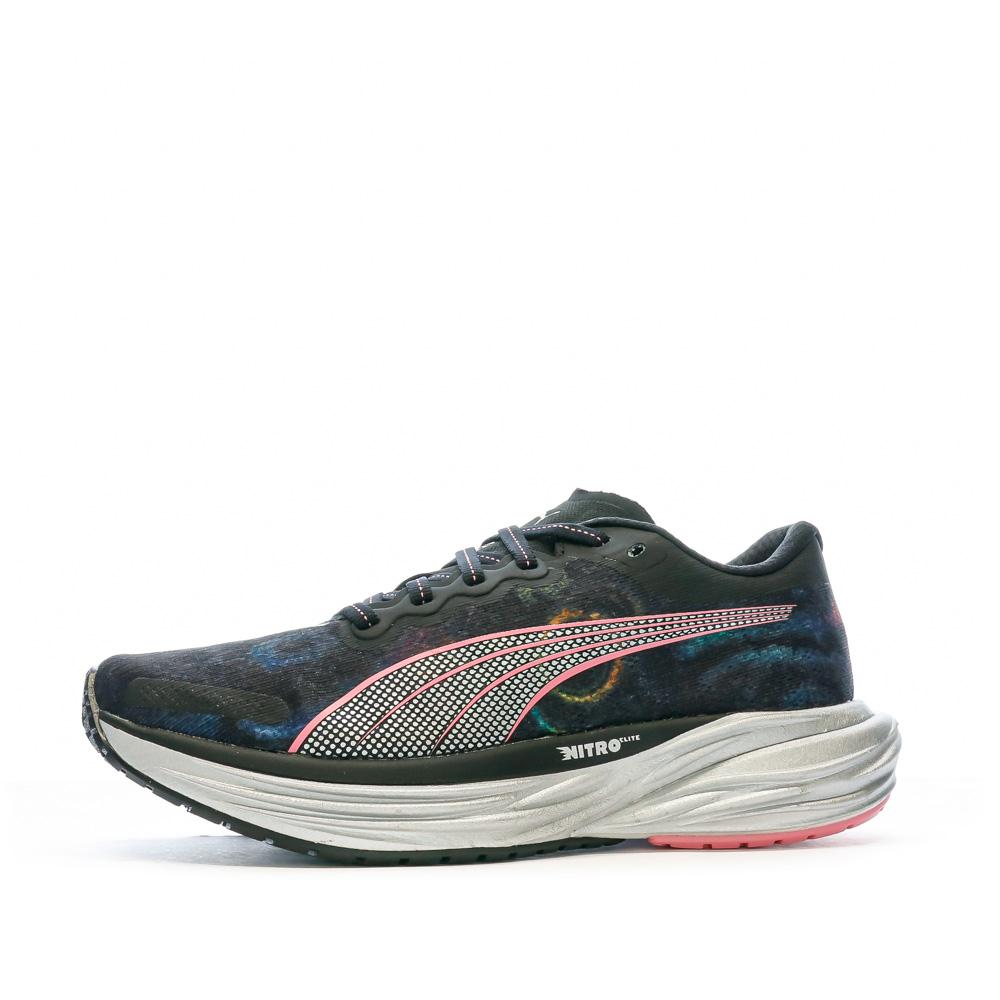 Puma Chaussures de Running Noire/Mauve Femme Puma Deviate Nitro 2