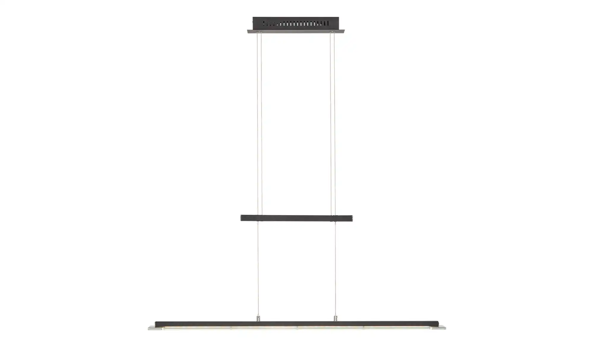 Fischer-Honsel LED-Pendelleuchte, schwarz-matt/Rauchglas