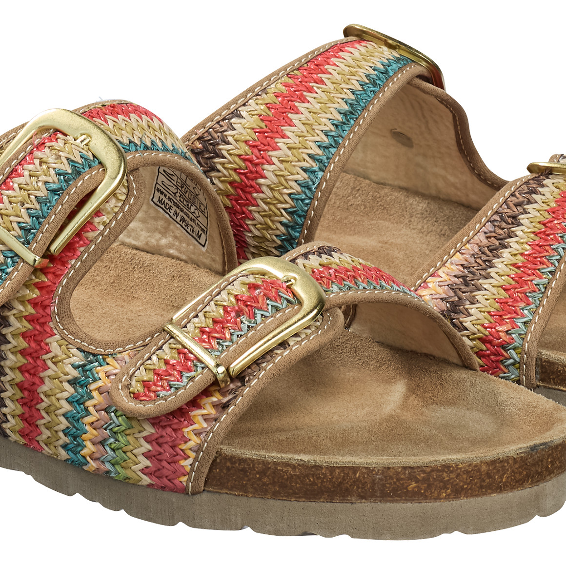 Gina Benotti Damen Sandalen mit zwei Riemen beige