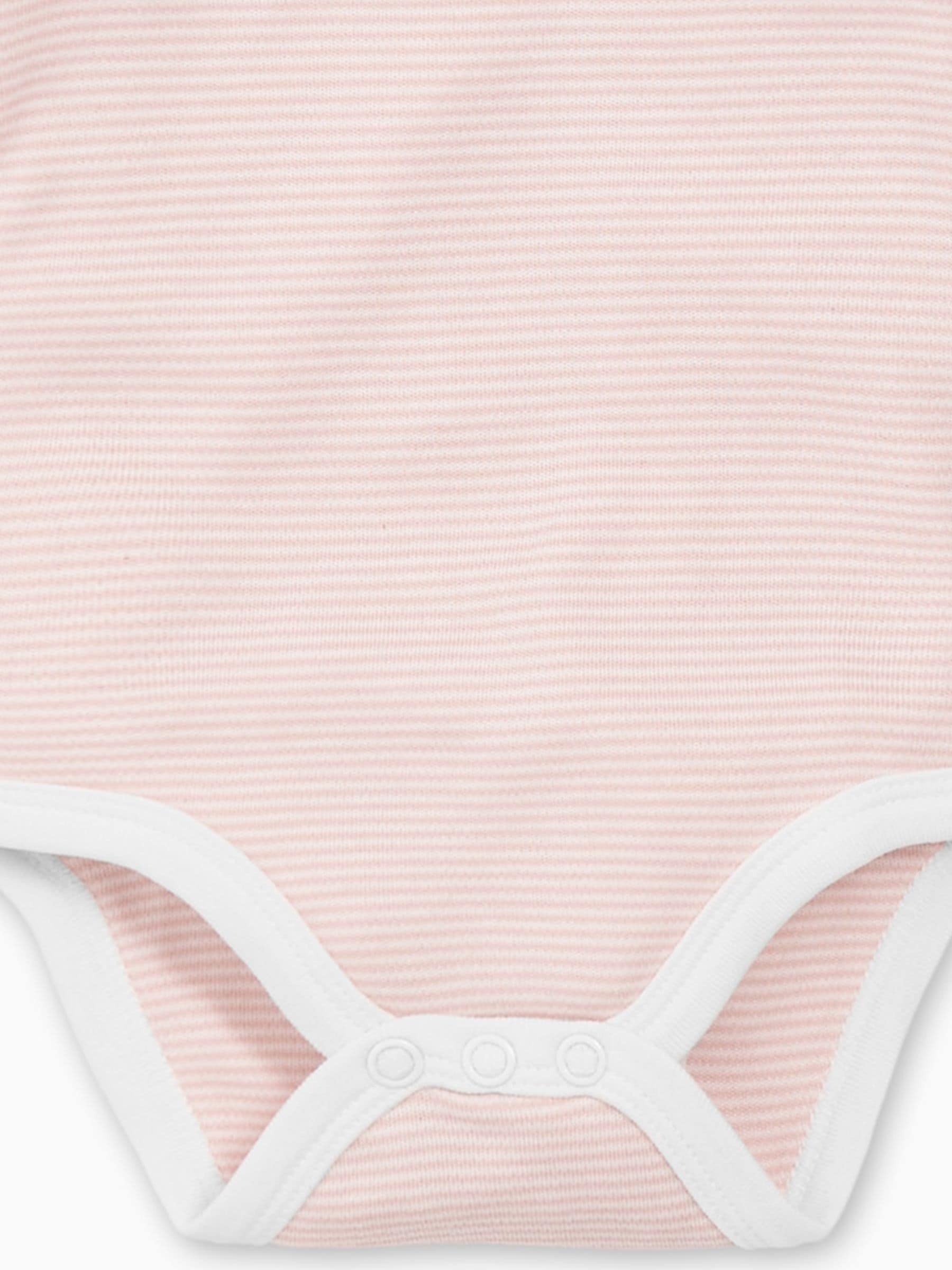 Roze streep - MORI Lange Mouw Envelope Hals Bodysuit