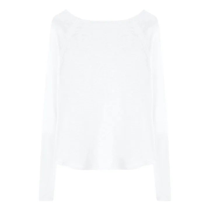 American Vintage T-shirt Manches Longues Col Bateau Sonoma | Blanc