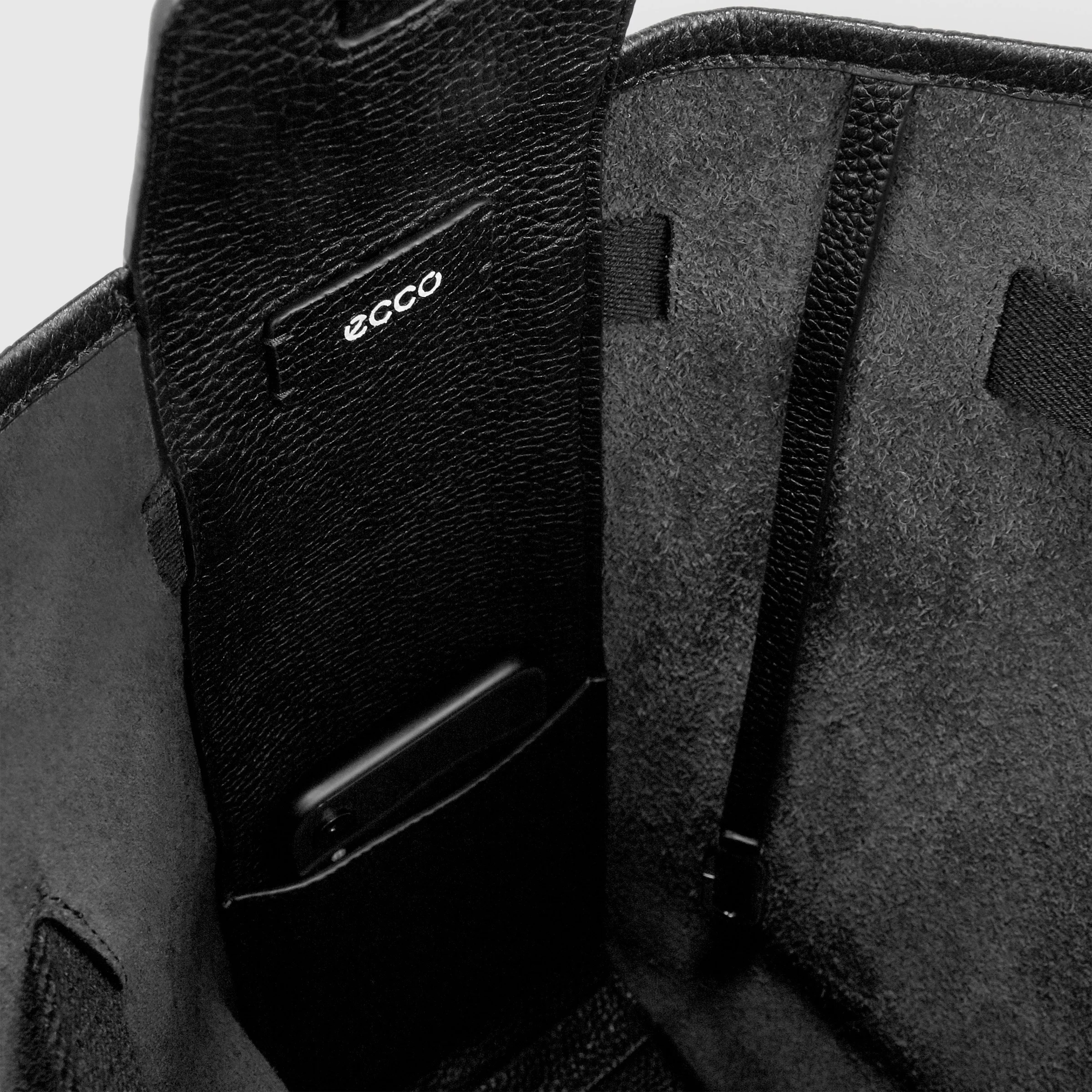 ECCO Sail Umhängetasche aus Leder Schwarz 22X36X12 cm