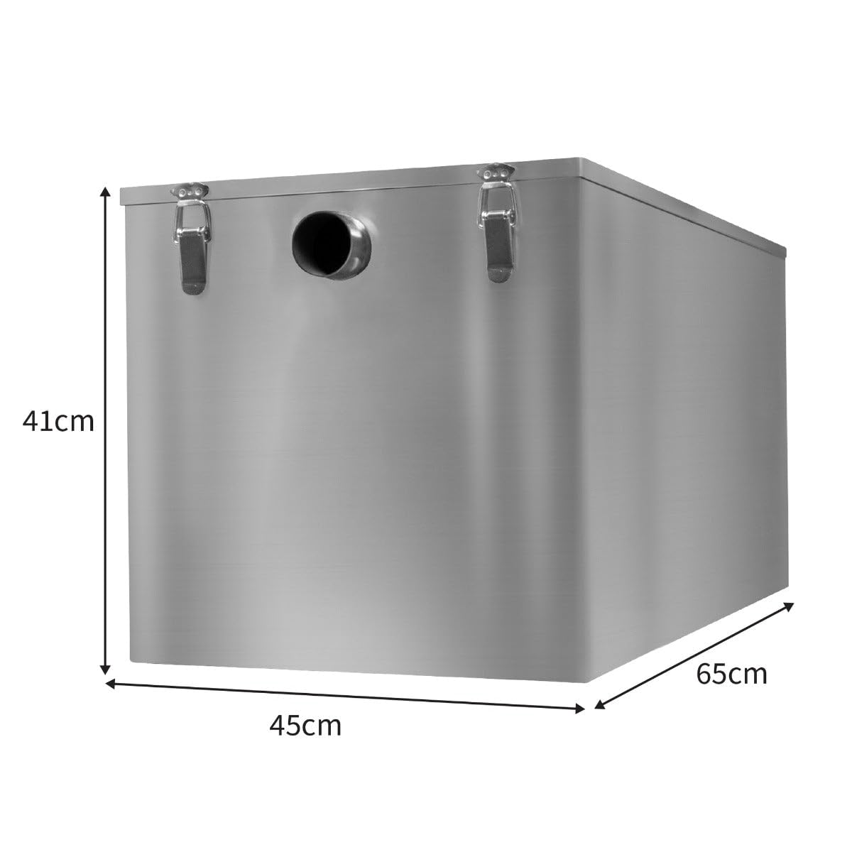 Gastro Fettabscheider Ölabscheider 120L Fettseparator Abwasser Küchenspüle Edelstahl Fettfilter Filter Fett Öl Wasser Restaurant Küche Imbiss Hotel Café 50mm Einlass Auslass Kompakt 41 H x 45 B x 65 T
