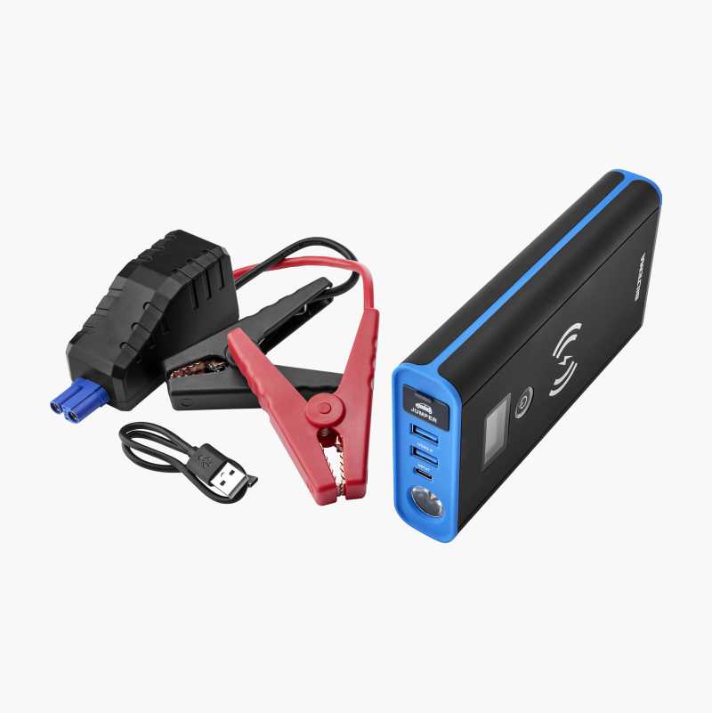 Starthjelp 12 V med trådløs powerbank, 800 A