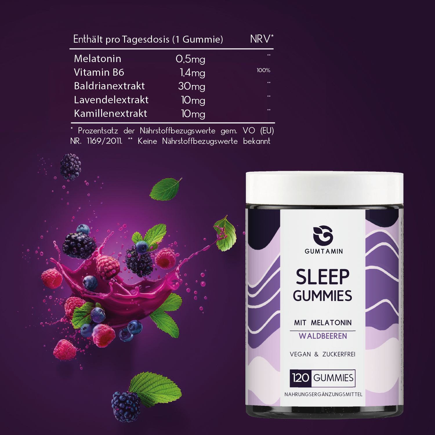 Melatonin Sleep Gummibärchen | Gumtamin