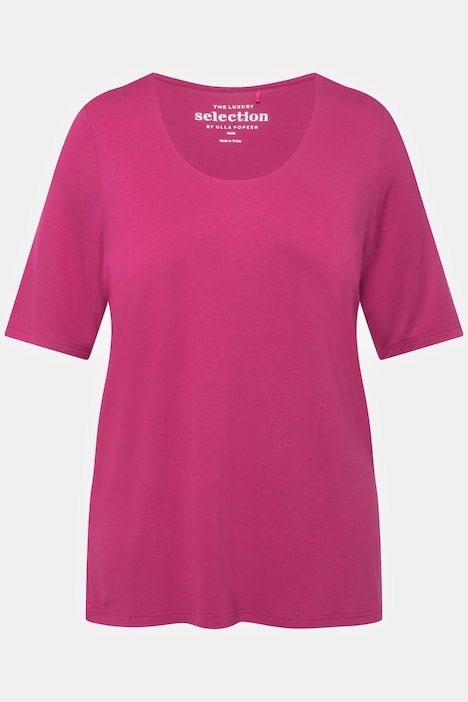 T-Shirt, vorne doppellagig, V-Ausschnitt, Halbarm