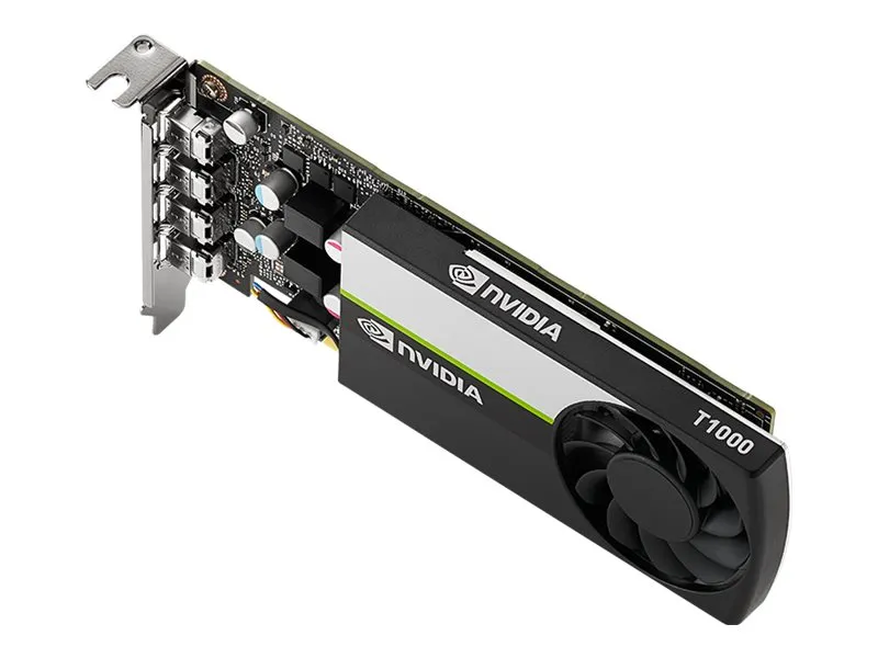 NVIDIA T1000 - Grafikkort - T1000 - 4 GB GDDR6 - PCIe 3.0 x16 lavprofil - 4 x Mini DisplayPort
