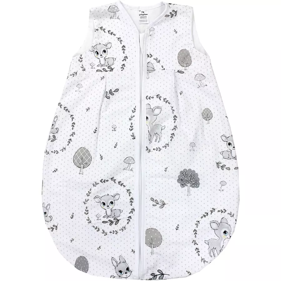 TupTam Baby Sommer Schlafsack Ärmellos Unwattiert grau-kombi