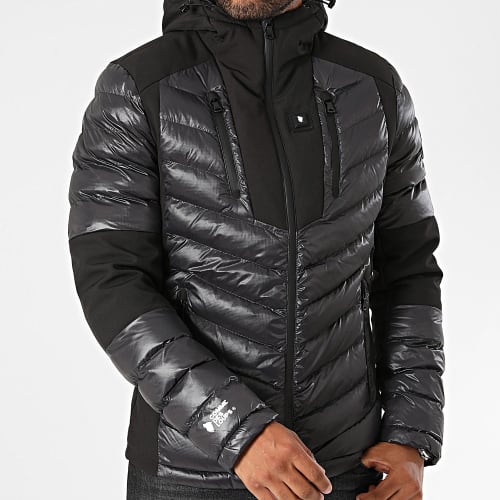 Doudoune Chauffante Capuche Toronto Gris Anthracite Noir
