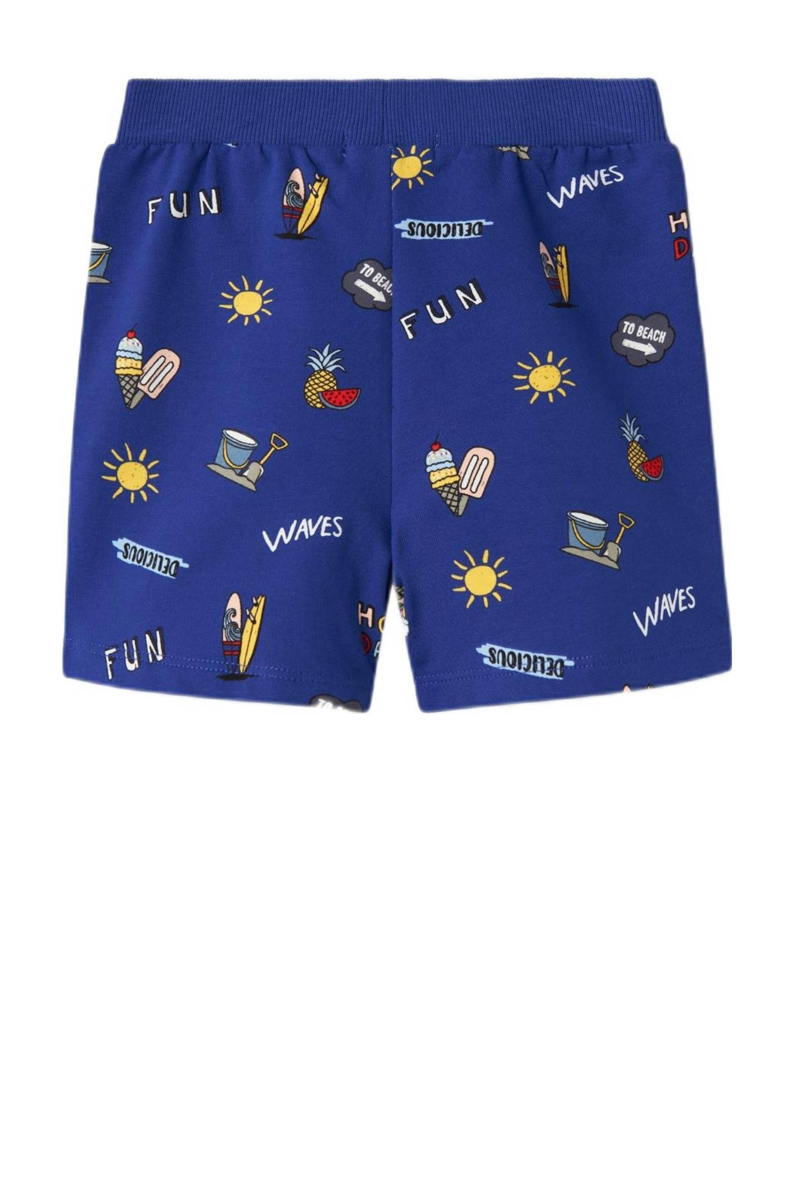 NAME IT sweatshort NMMFREJ met all over print hardblauw/multicolor