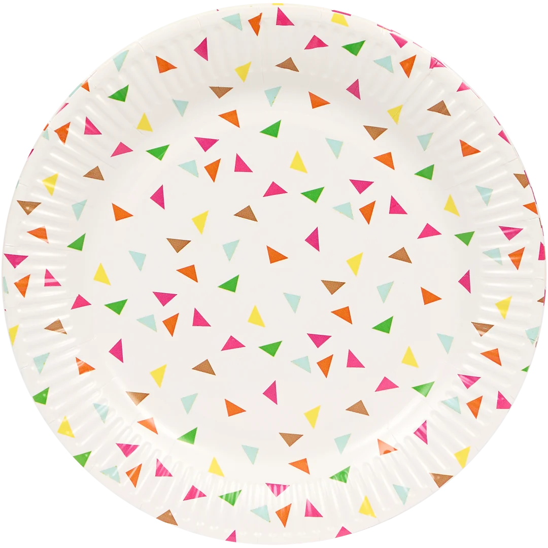 Partybordjes 8 stuks | Ø 23 cm | diverse dessins