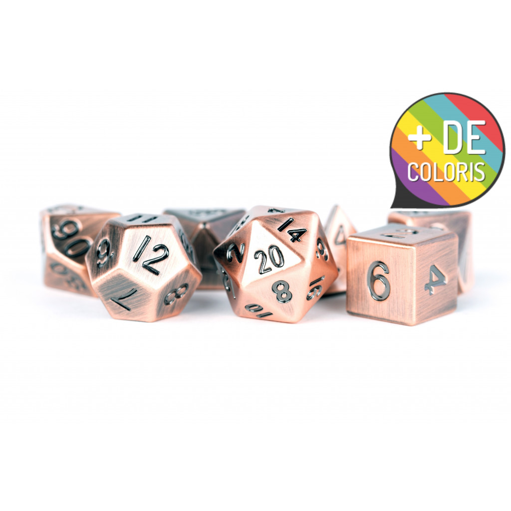Set de 7 Dés JDR - Métalliques