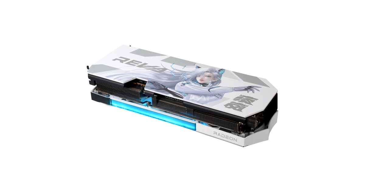 PowerColorRadeon RX 9070 XT Hellhound REVA16GB Limited Edition grafische kaart  (Wit/zwart, RDNA4, GDDR6, 3x DisplayPort, 1x HDMI)