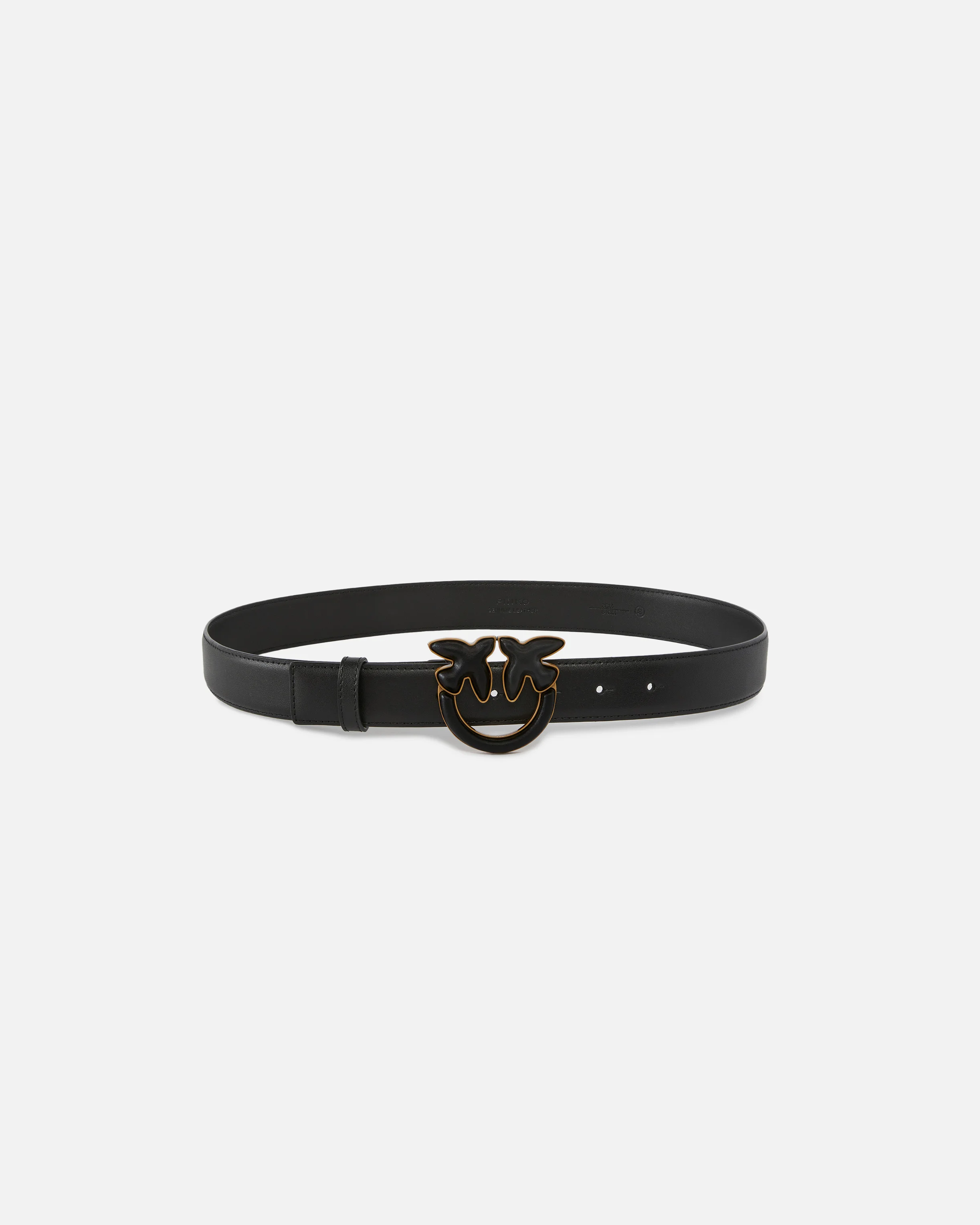 Ceinture de 3 cm avec boucle recouverte | Noir