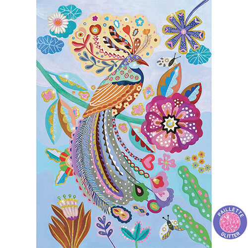 Djeco puzzel sprankelende vogel - 50st