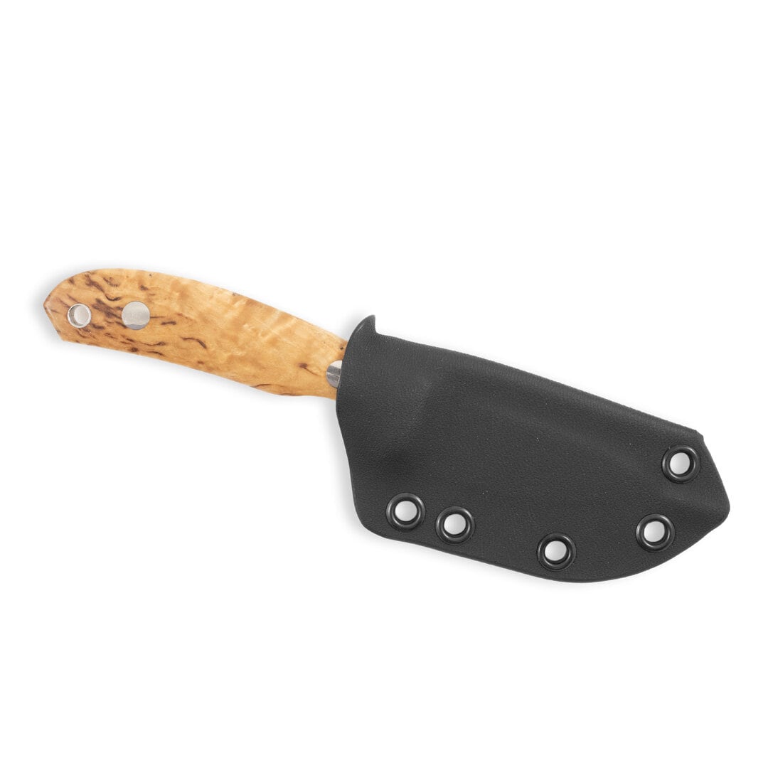 Casström Safari Mini-Hunter, Curly birch<br>Kompakt kniv på 90g til jakta