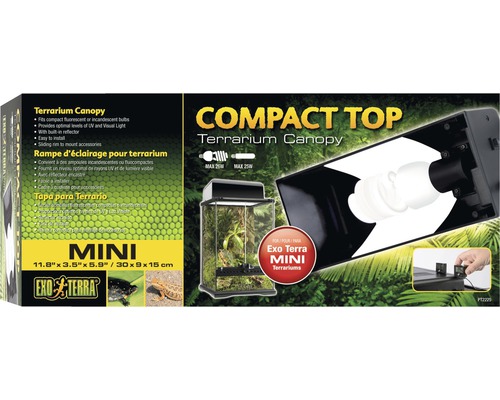 Afdekking Exo Terra Compact Top, Mini 30 x 15 x 9 cm