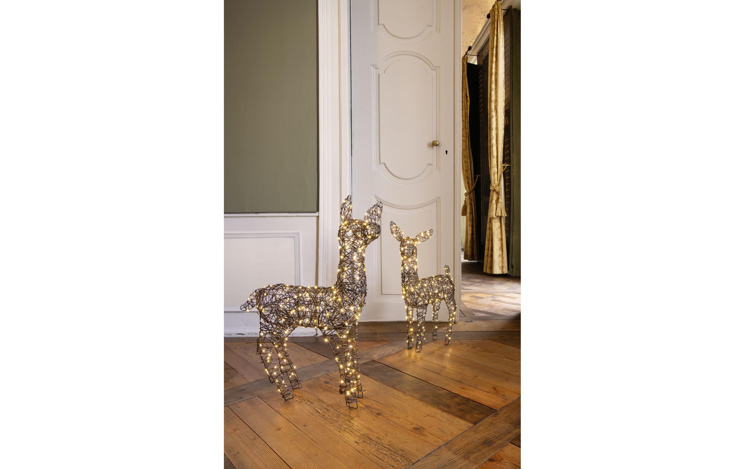 Wicker deer, 66 WarmweissLED Dekoration