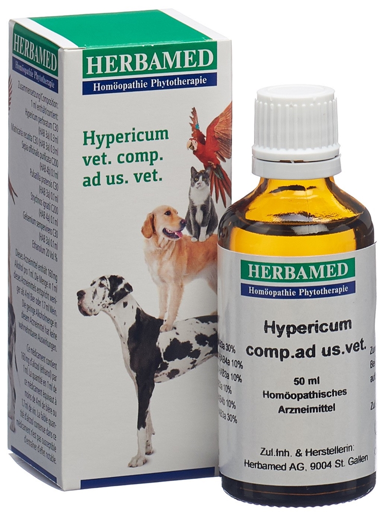 HERBAMED Hypericum vet. comp. Tropfen ad us. vet. Fl 50 ml
