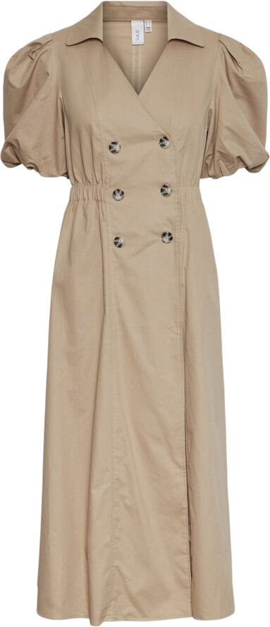 YAS YASTRENCH 2/4 LONG DRESS S. Ginger root
