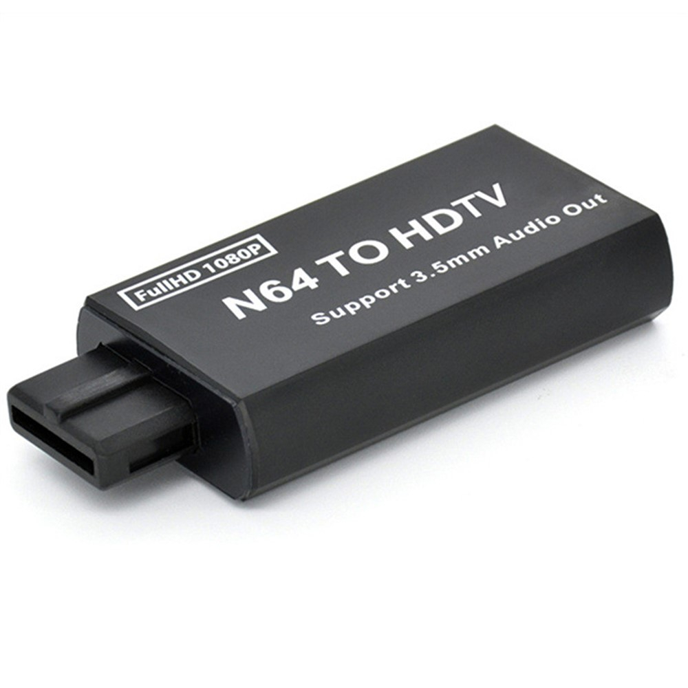 Super Nintendo SNES / GC / N64 / SFC auf HDMI   3.5mm Klinke Konverter Adapter (1080p) - Schwarz