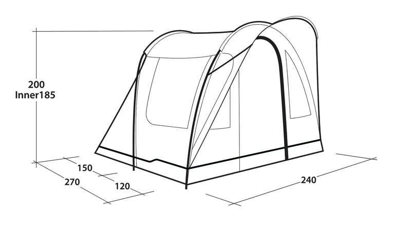 Outwell Sky 2 Tunnelzelt für 2 Personen