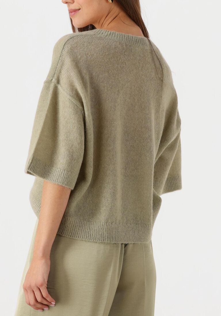 groene dante6 trui talya v-neck sweater