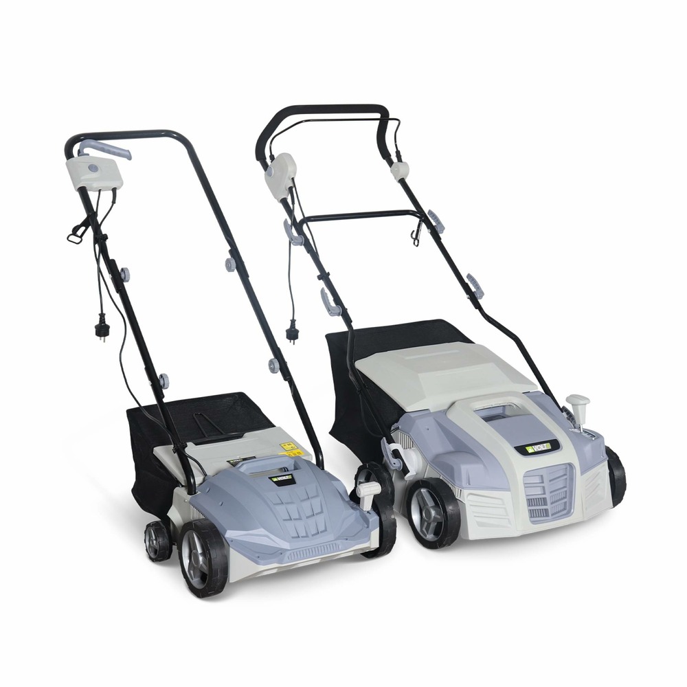 Voltr - scarificateur électrique gazon 1500w - outil 2en1 aérateur et démousseur pelouse. 2 rouleaux : couteaux et griffe.