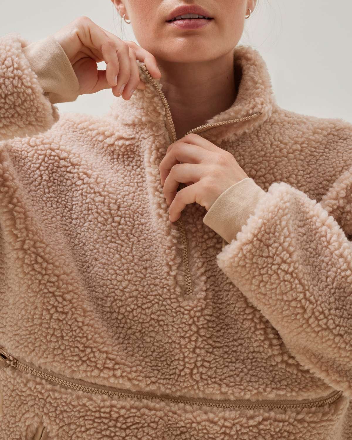 Gravid og Ammegenser – Teddyjakke m/ ull | Pile Fleece Maternity Anorak
