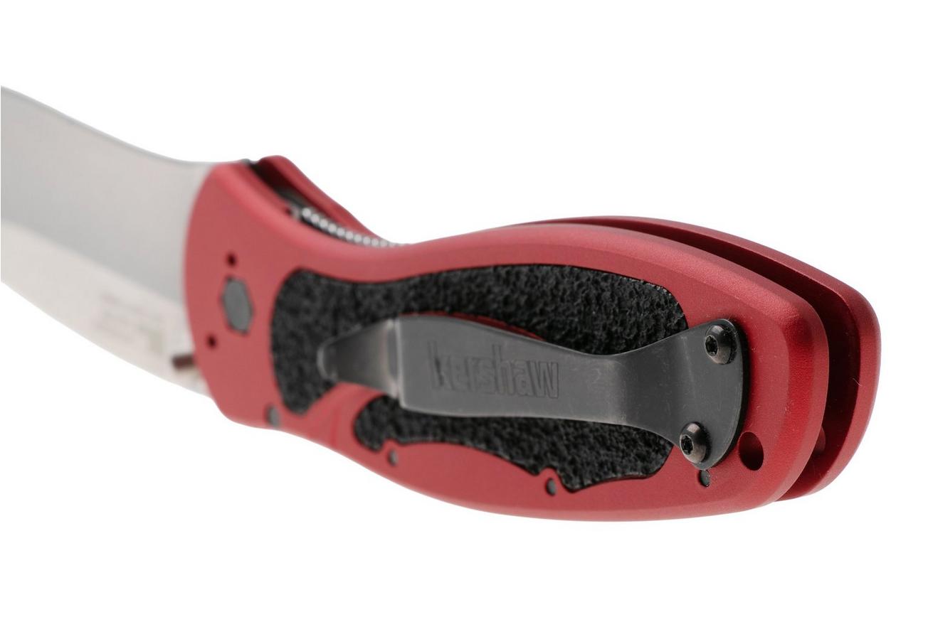 Kershaw Blur 1670RDSW, Stonewashed 14C28N, Red Aluminum zakmes, Ken Onion design