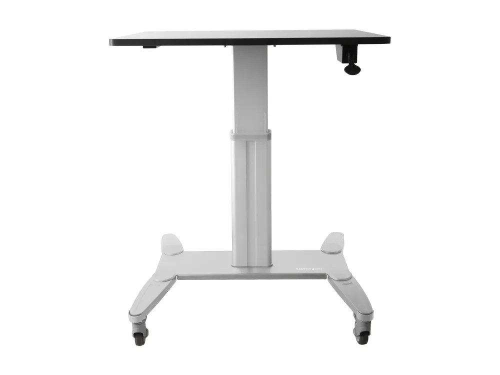 StarTech.com Mobile Standing Desk, Portable Sit Stand Ergonomic Height Adjustable Cart on Wheels, Rolling Computer/Laptop Workstation Table w/ Locking One-Touch Lift for Teachers/Student - Mobile Computer Table (STSCART) - Stativ - for notebook / tas