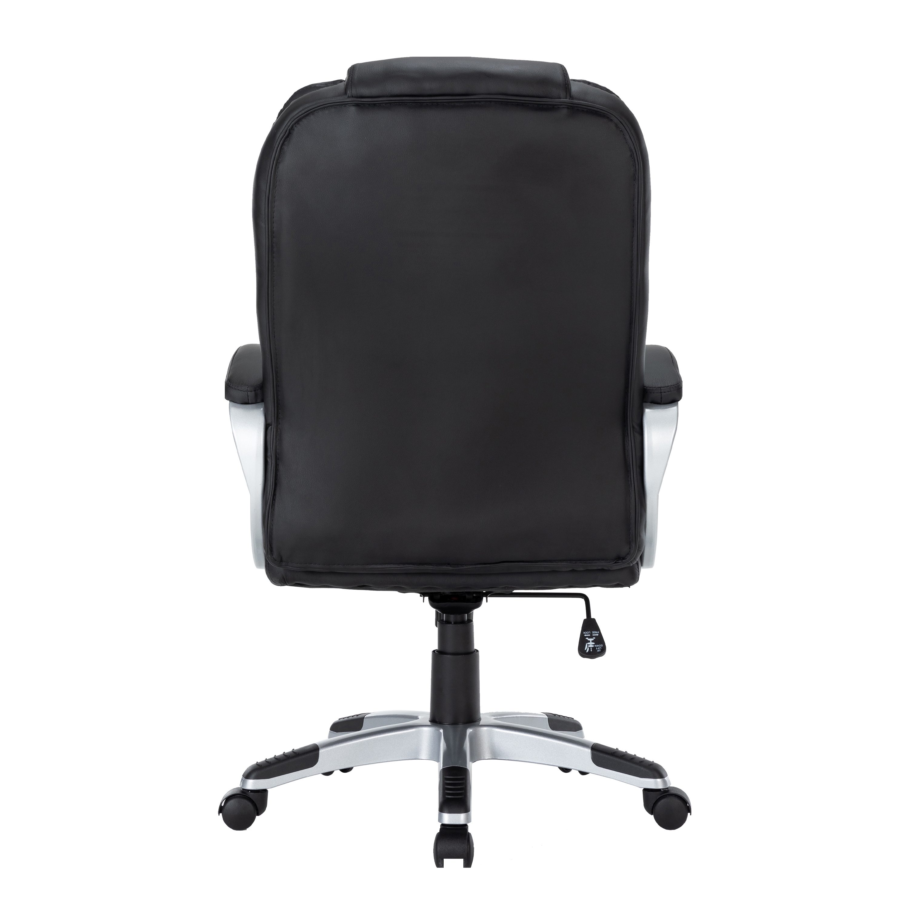 Bürostuhl Leder DORIN schwarz