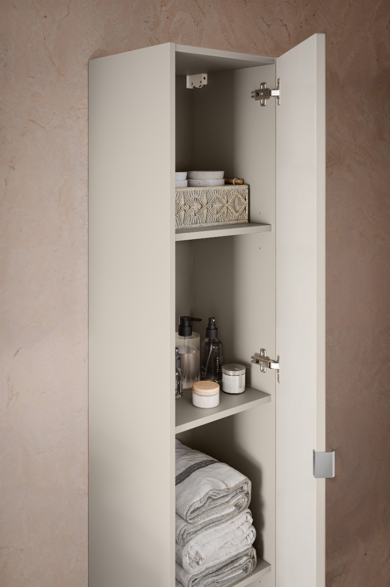Comad Bella Cashmere kolomkast met 1 deur 30x25x140cm taupe