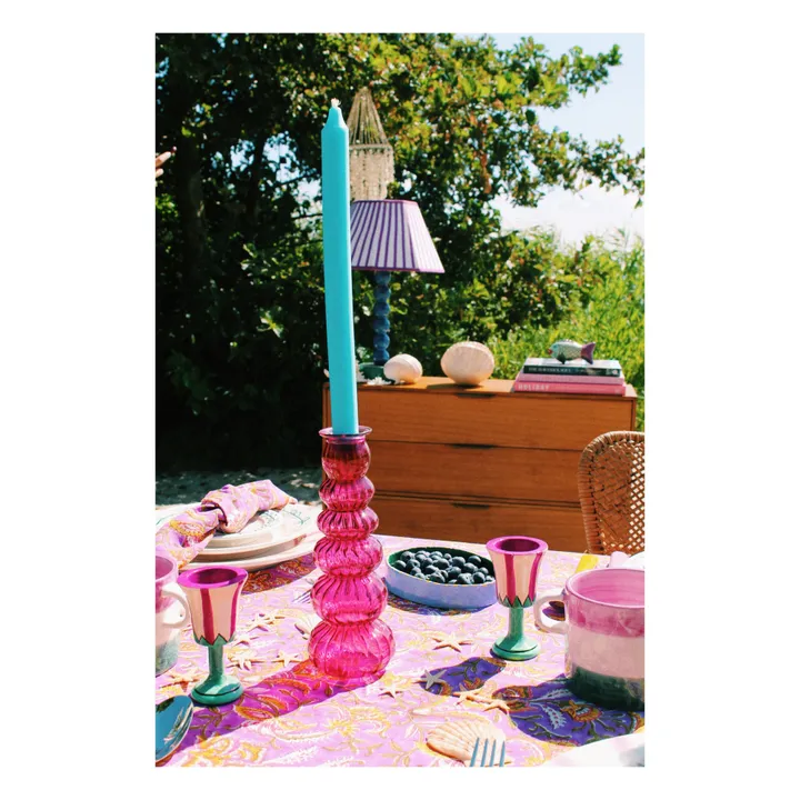 Anna + Nina Bougeoir en verre Shell of secrets | Violet
