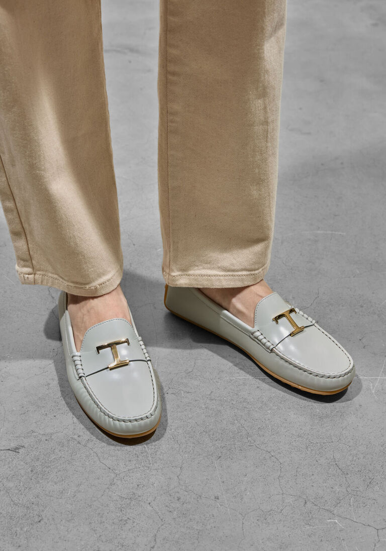 witte tod's mocassins gomma 10l mocassino