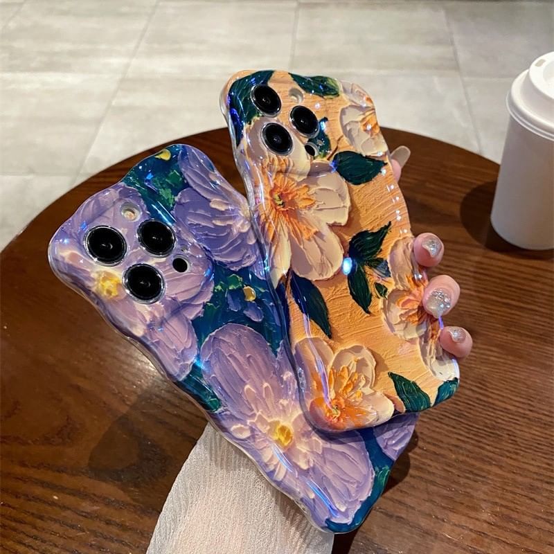 Elliure - Bloemen telefoonhoesje - iPhone 16 Pro Max / 16 Pro / 16 Plus / 16 / 15 Pro Max / 15 Pro / 15 Plus / 15 / 14 Pro Max / 14 Pro / 14 Plus / 14 / 13 Pro Max / 13 Pro / 13 / 13 Mini