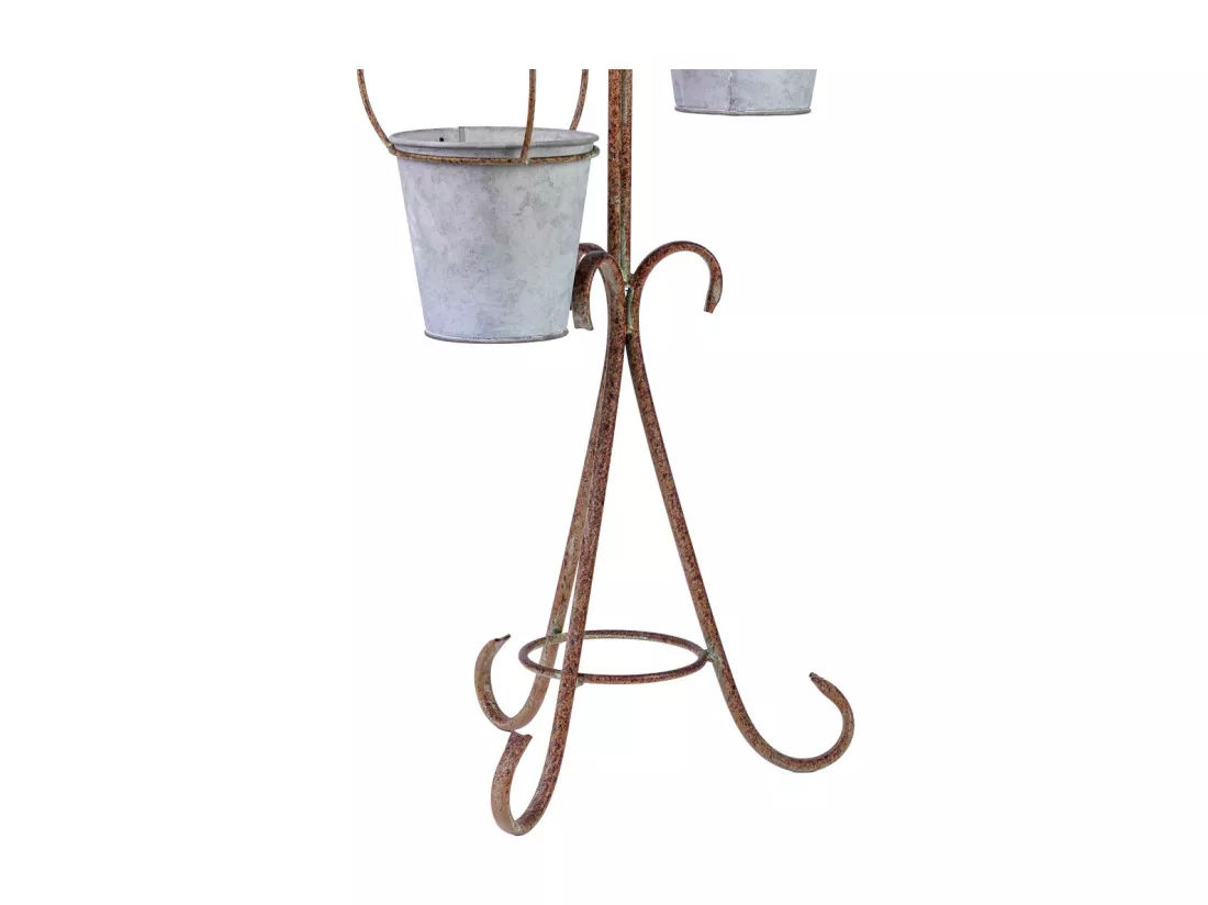 Support de pot de fleurs en métal pour 2 pots 27,94x24,13x92,71h cm