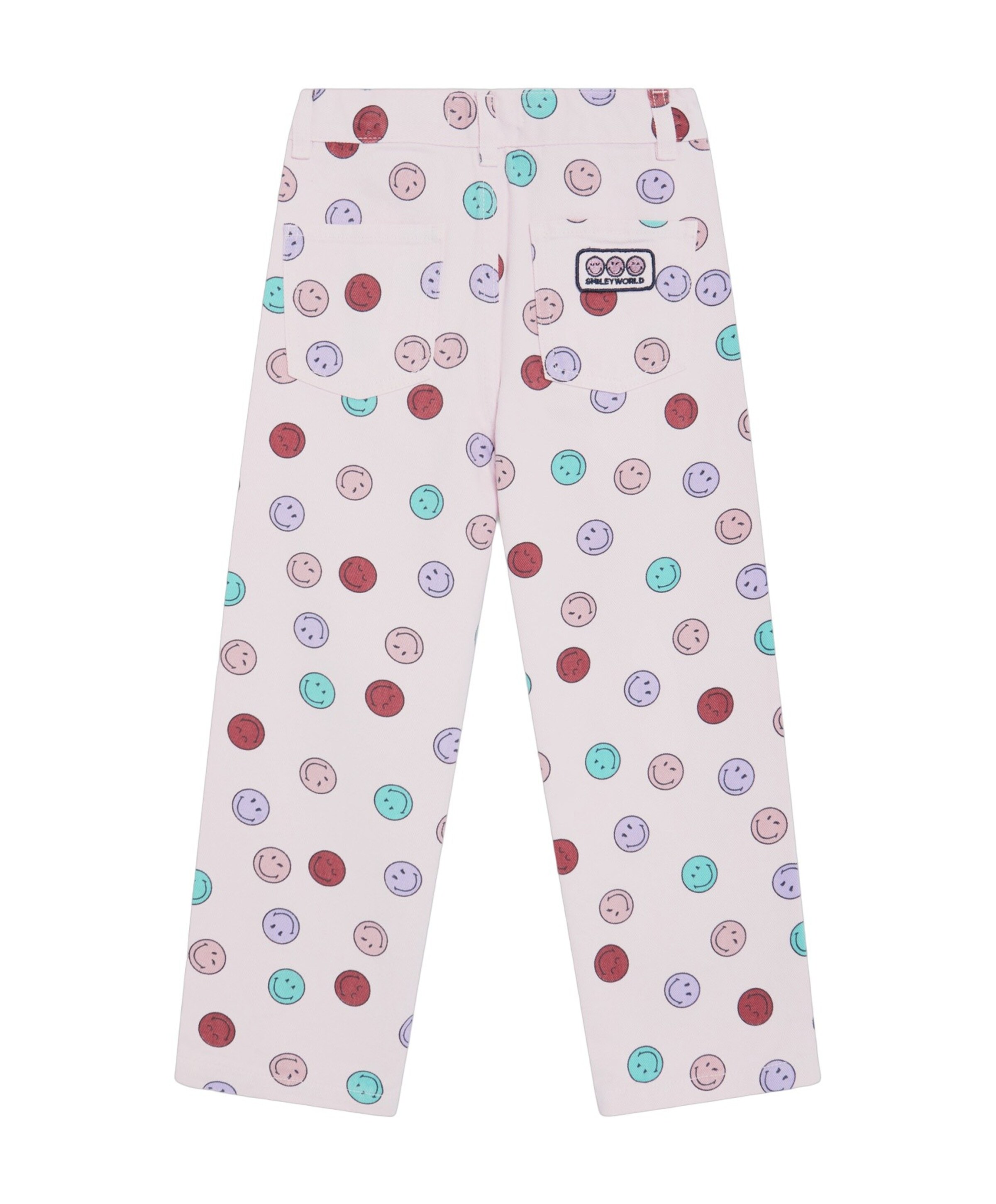 The New Society Smiley Denim meisjes jeans roze