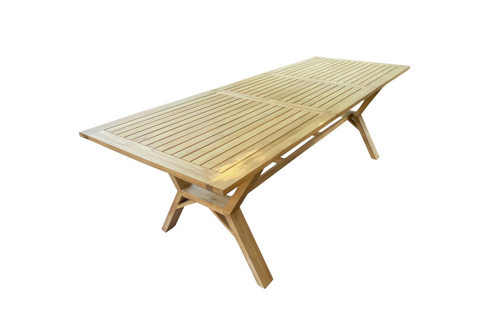 Portefino hagespisebord Med utrekk og inkludert ileggsplate på 60cm Heltre oljet teak.
