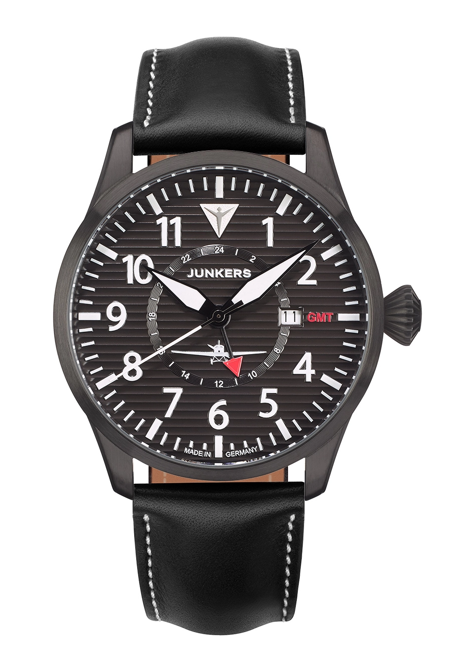 Junkers Flieger GMT Herrenuhr Schwarz 9.54.01.02