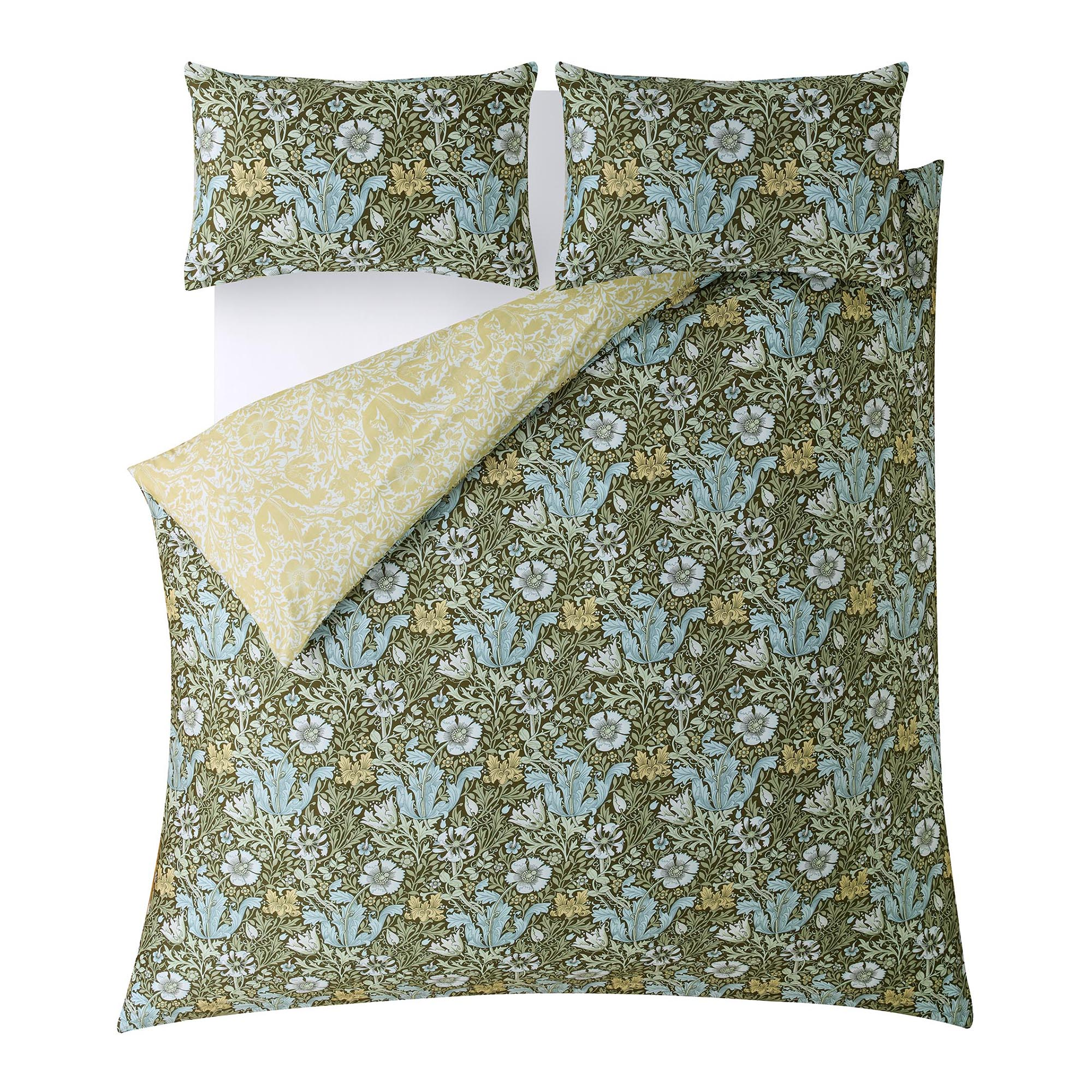 Dekbedovertrek Compton olive green 200x200 cm