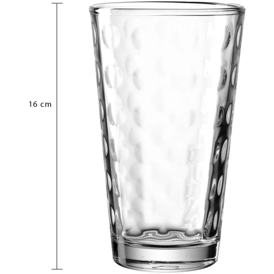 Leonardo Trinkgläser Optic 540 ml 4er Set transparent