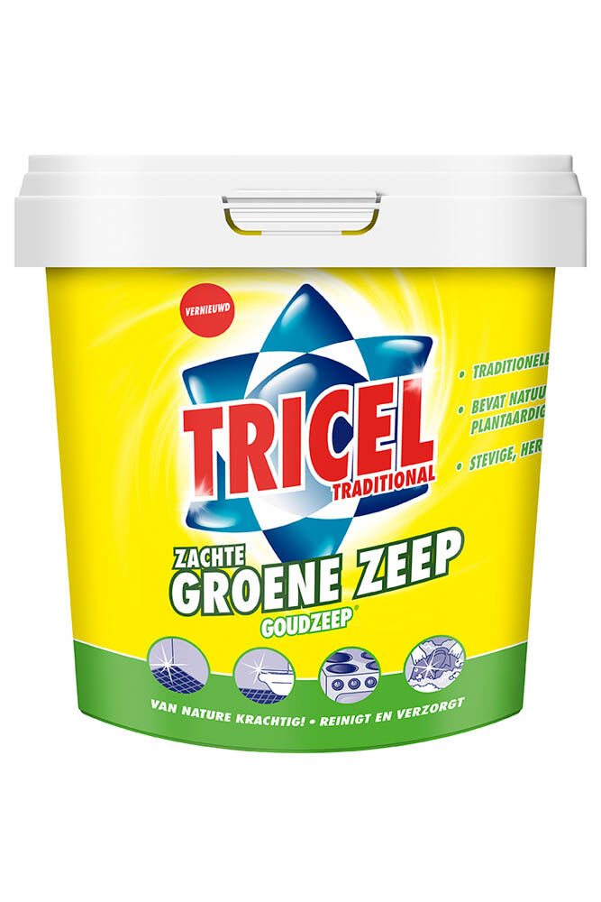 Tricel Goudzeep - Zachte Groene Zeep - 750 Gram - 12 cm