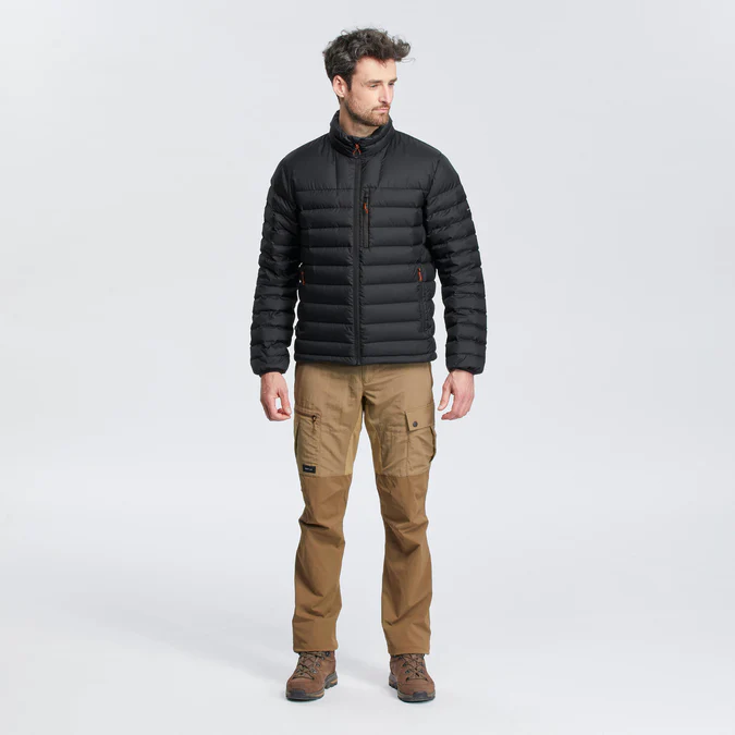 Decathlon Forclaz - Jaqueta puffer masculina Forclaz MT500 com enchimento de plumas