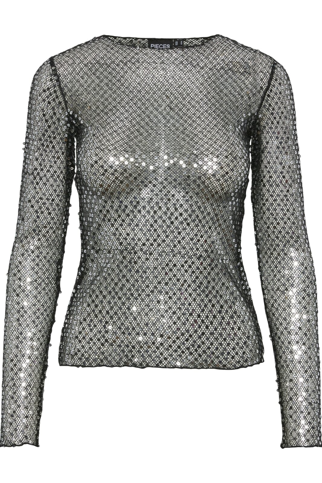 Pieces Pcrissi Ls Sequins Top