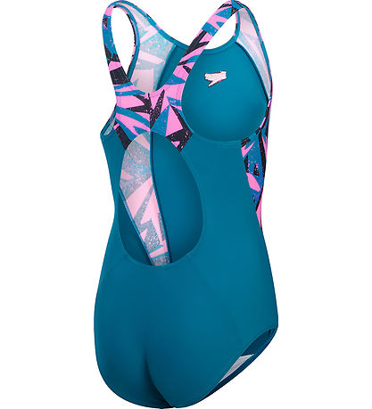 Speedo Bådedragt - HyperBoom Splice Muscleback - Pink/ Grøn