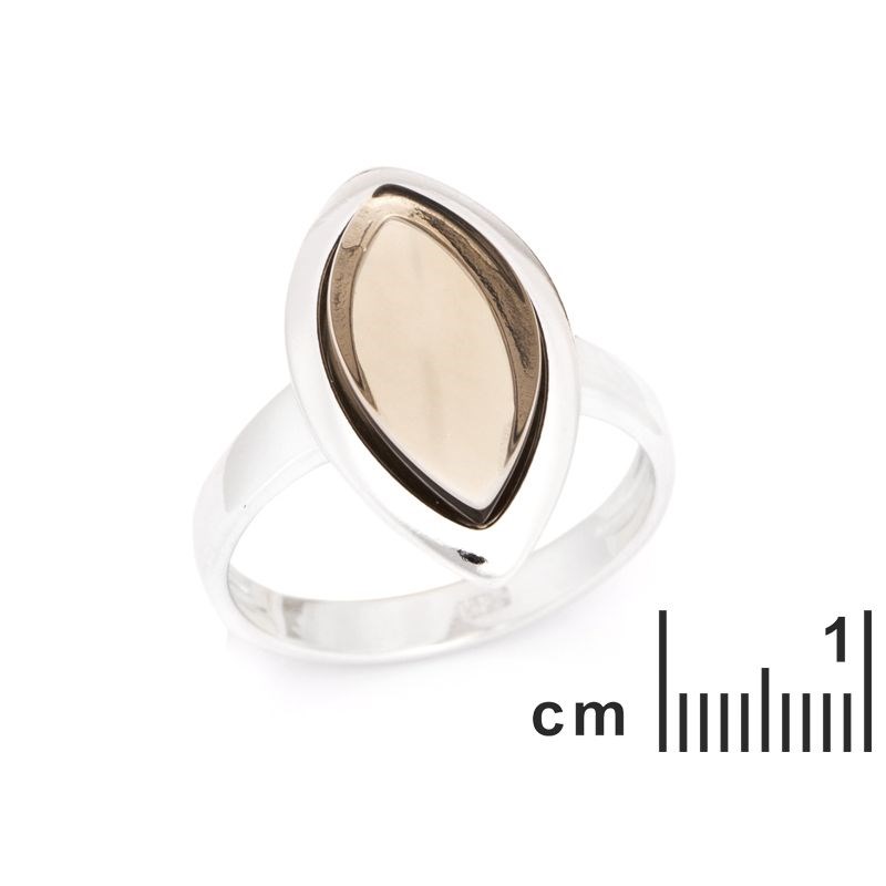 Bague Quartz fumé naturelle argent