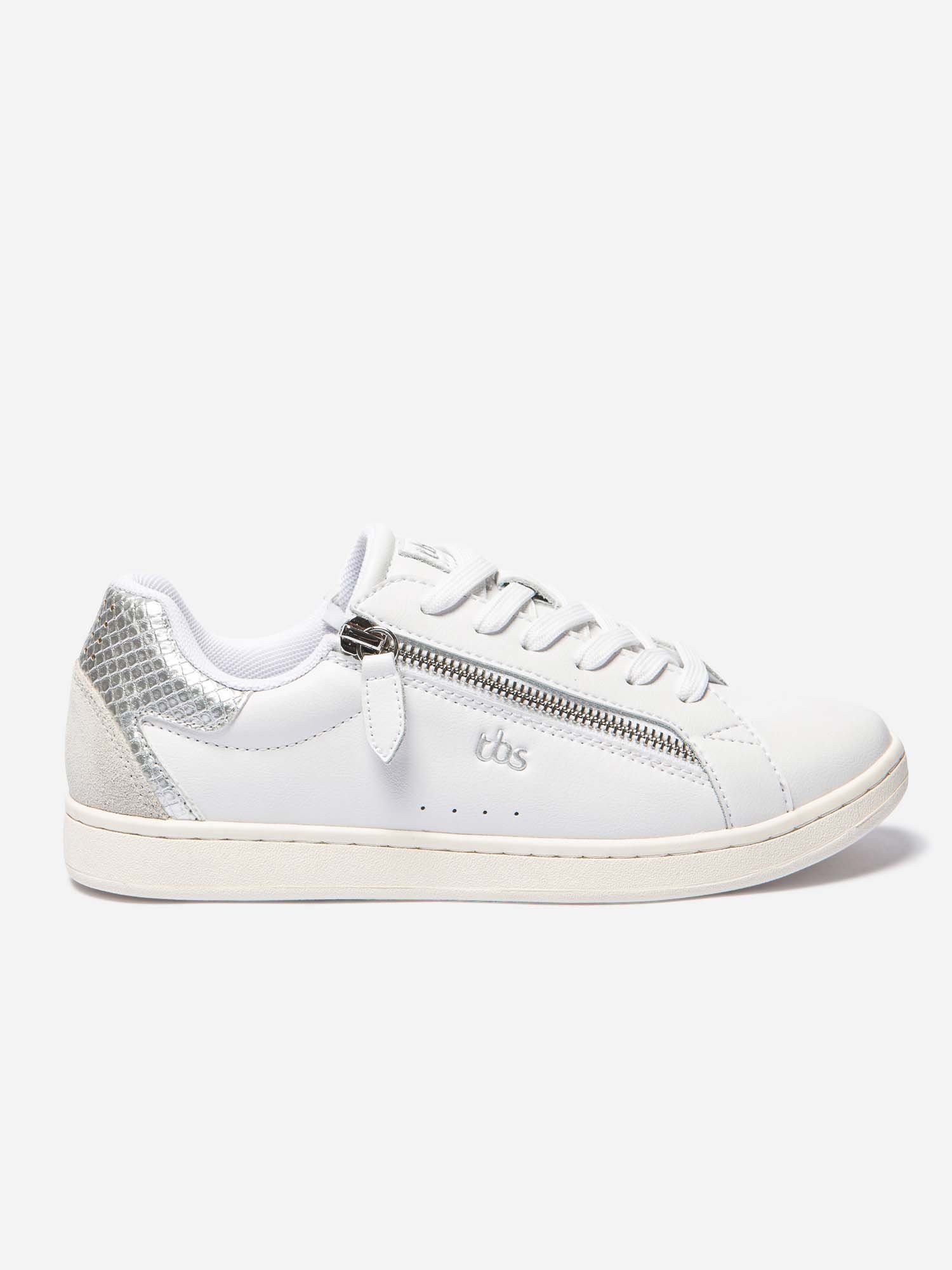 Tennis Femme Zip Latéral Blanc